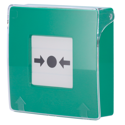 Botão verde de alarme manual de incêndio (AJ-MANUALCALLPOINT-GREEN)