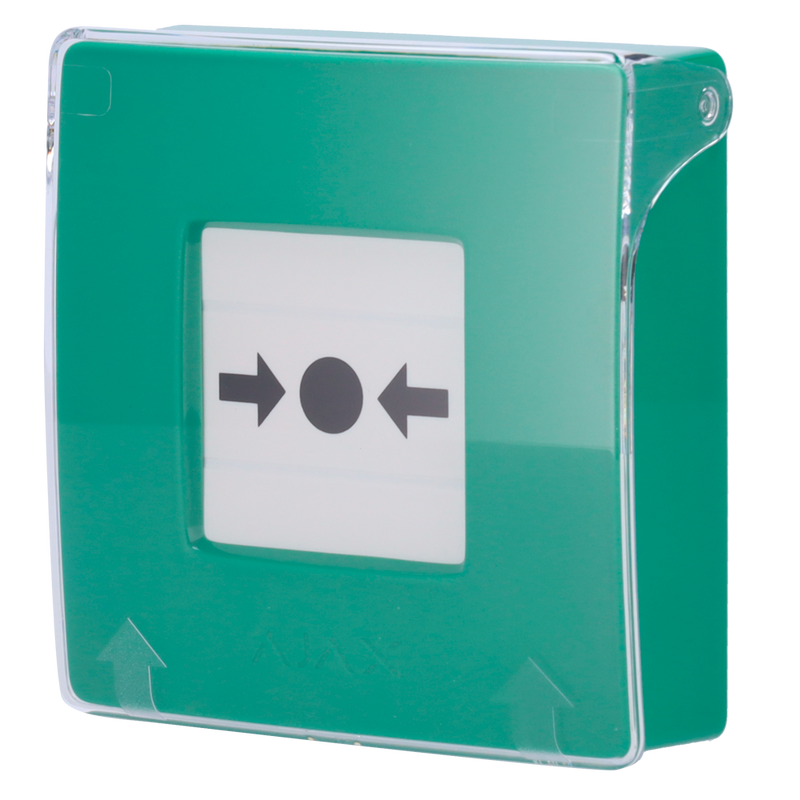 Botão verde de alarme manual de incêndio (AJ-MANUALCALLPOINT-GREEN)