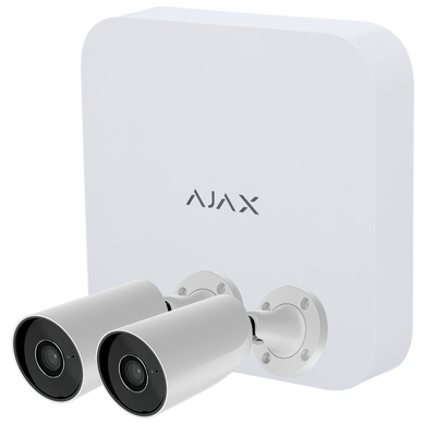 Kit de videovigilância Ajax (AJ-NVRKIT108-2XBULLET-W)