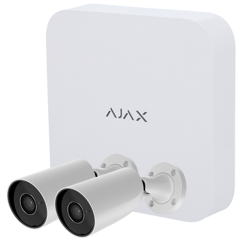Kit de videovigilância Ajax (AJ-NVRKIT108-2XBULLET-W)