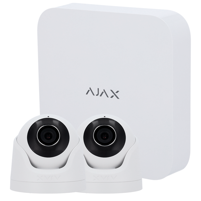 Kit de videovigilância Ajax (AJ-NVRKIT108-2XTURRET-W)