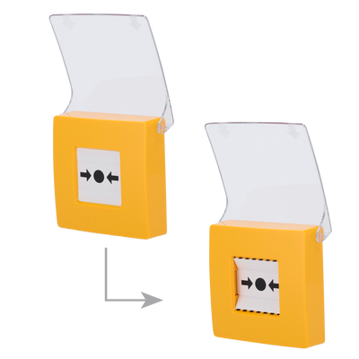 Botão amarelo de alarme manual de incêndio (AJ-MANUALCALLPOINT-YELLOW)