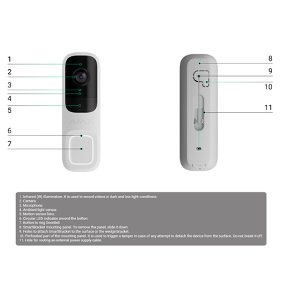 Campainha 4 MP com IA integrada (AJ-DOORBELL-4)